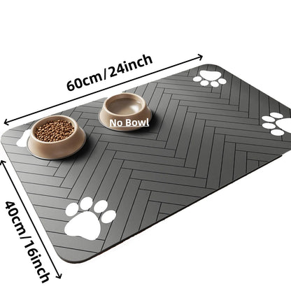 Absorbent Placemat for Food and Water Bowl