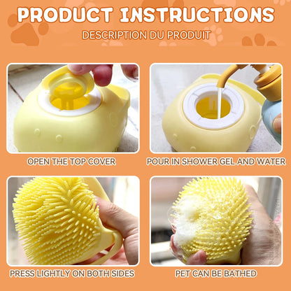Dog bath brush
