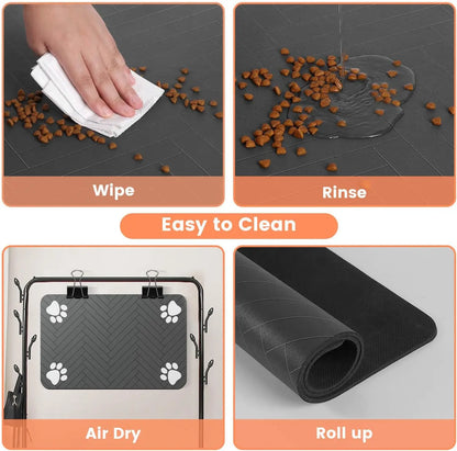 Absorbent Placemat for Food and Water Bowl