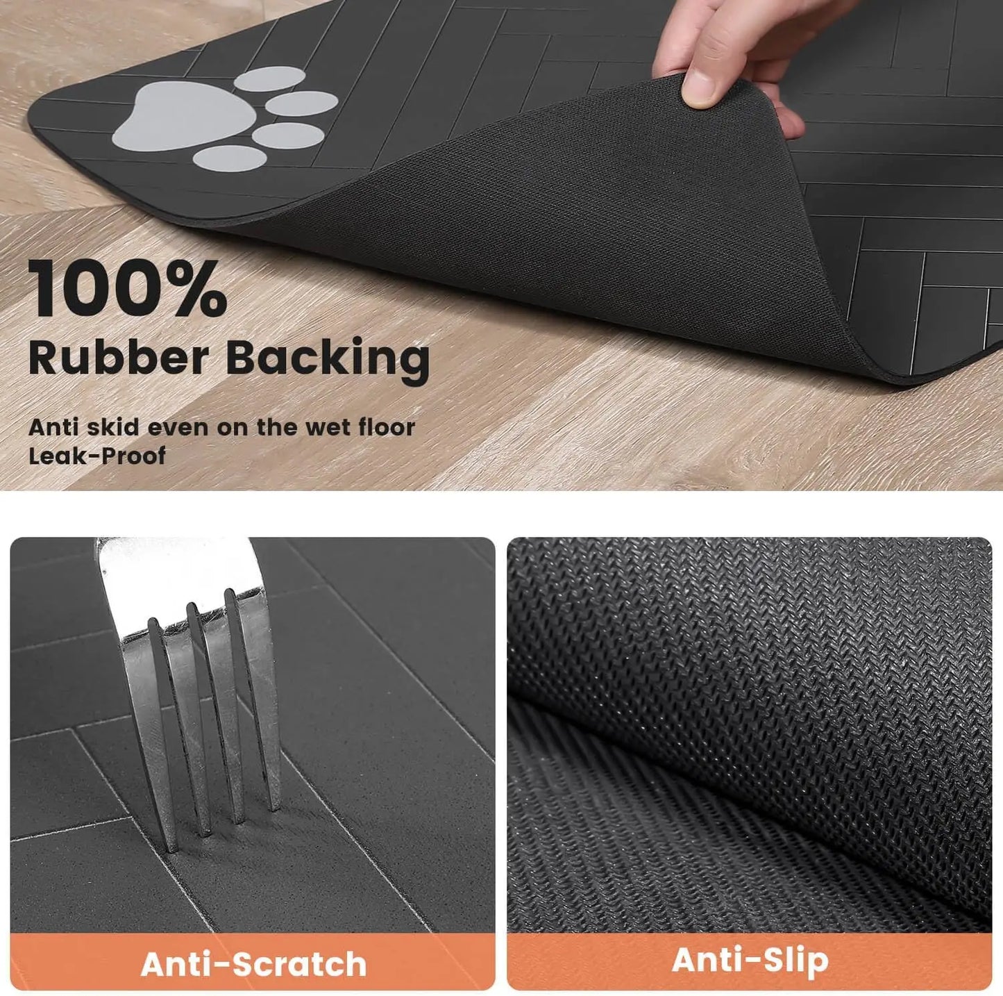 Absorbent Placemat for Food and Water Bowl