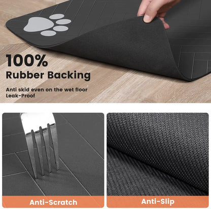 Absorbent Placemat for Food and Water Bowl