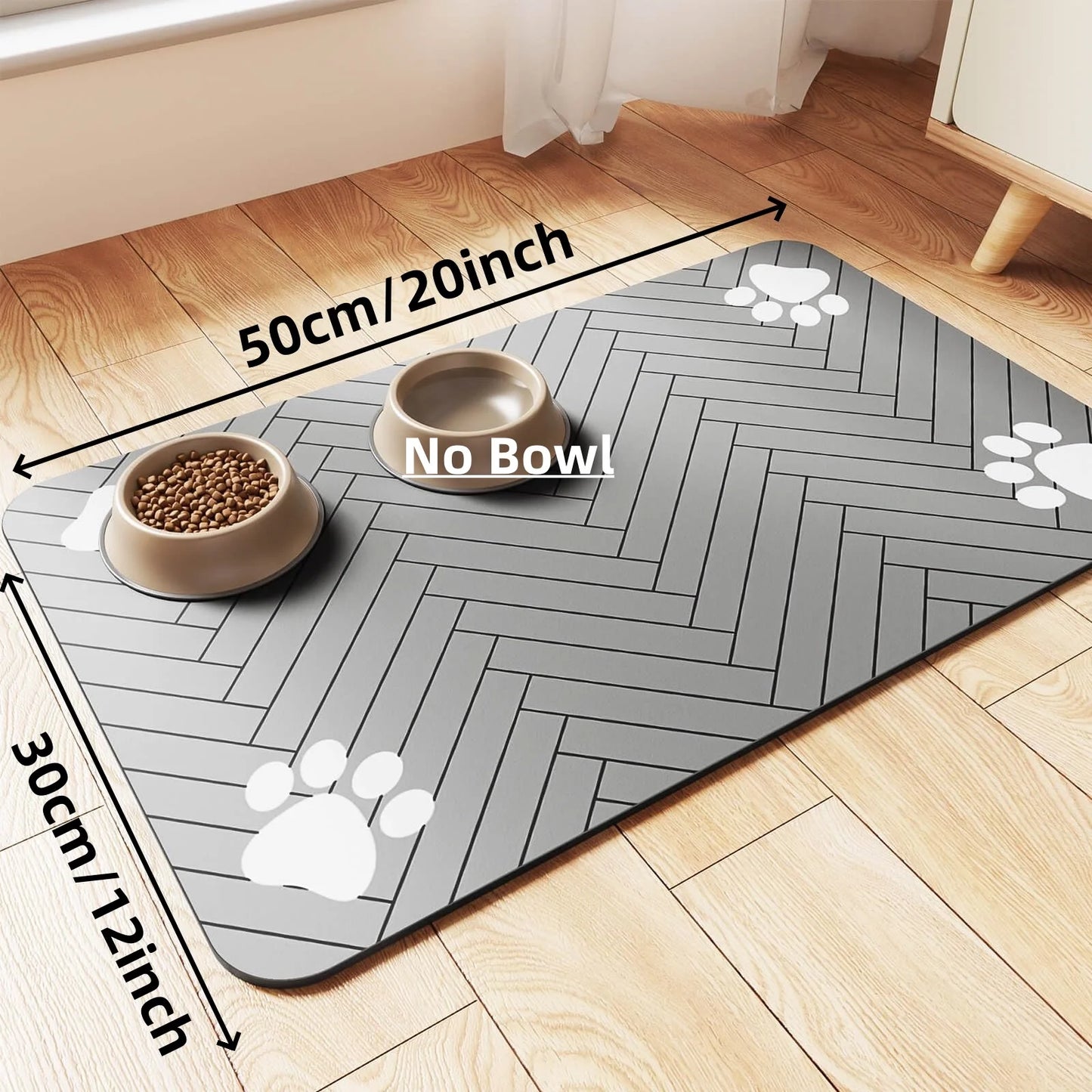 Absorbent Placemat for Food and Water Bowl