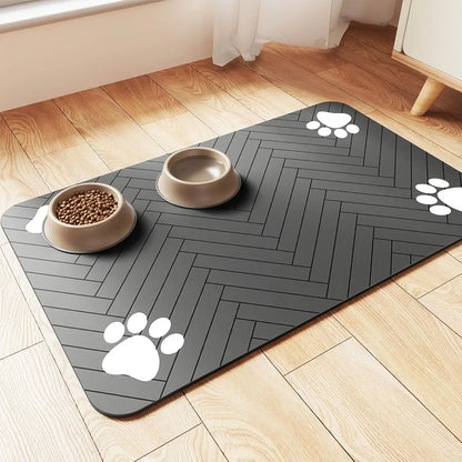 Absorbent Placemat for Food and Water Bowl