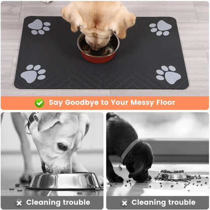 Absorbent Placemat for Food and Water Bowl